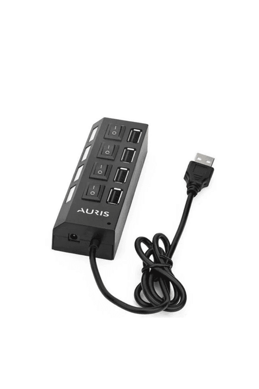 HB01 Auris 4 Port Usb 2.0 Hub Çoğaltıcı Çoklayıcı  Laptop Bilgisayar Uyumlu