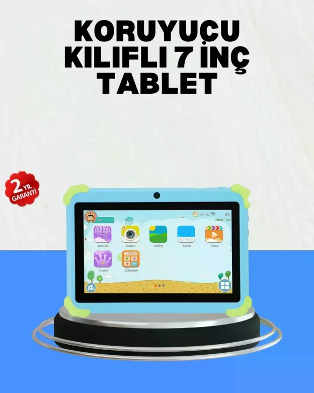 HD Ekranlı 7 İnç Tablet WiFi ve Bluetooth Bağlantılı
