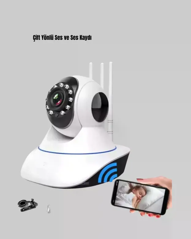 HD IP Kamera – Gece Görüşlü, Hareket Sensörlü, Mobil Takip ve Çift Yönlü Ses