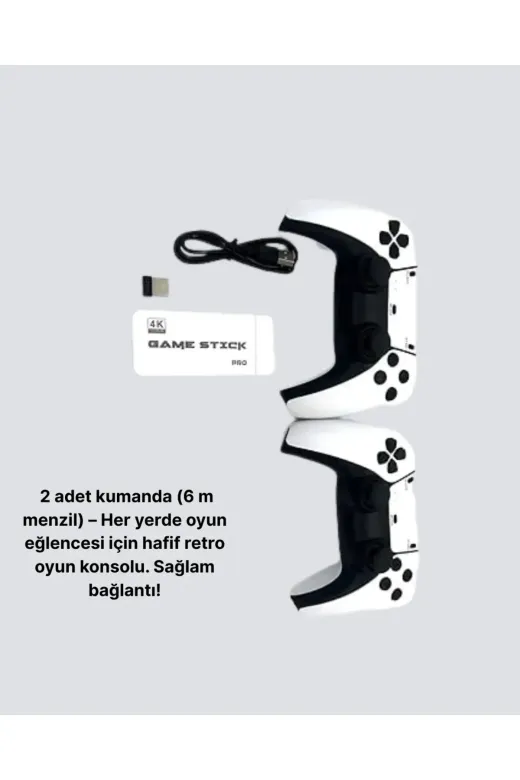 HD ve Kablosuz Kontrolcülü 20.000 Oyunlu Retro Oyun Konsolu