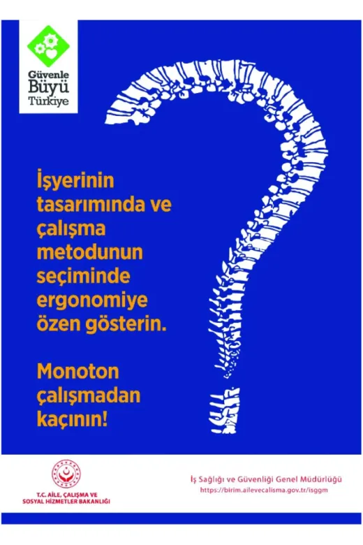 Hedef Basım 999180392 İş Yerinin Tasarımında İş Güvenlik Afiş