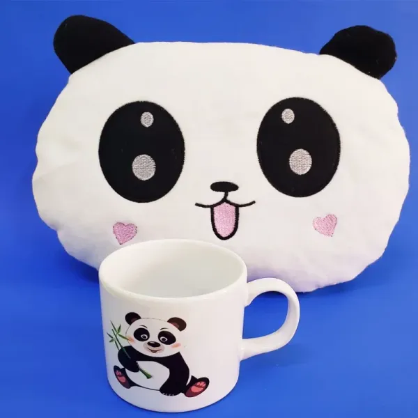 Hediye Seti Panda Yastık Ve Kupa 35x35 Cm (sevimli Model)
