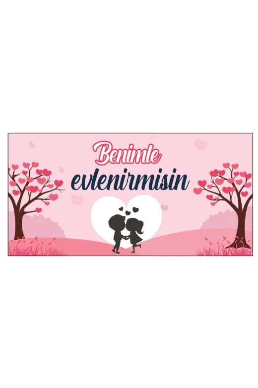 HEDİYEBULAL Benimle Evlenirmisin Afiş Branda 200X100Cm Zogb-105