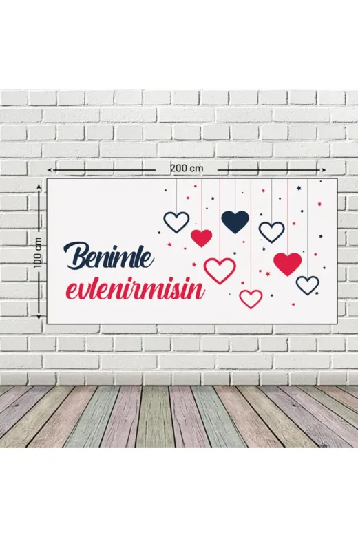 HEDİYEBULAL Benimle Evlenirmisin Afiş Branda 200X100Cm Zogb-102