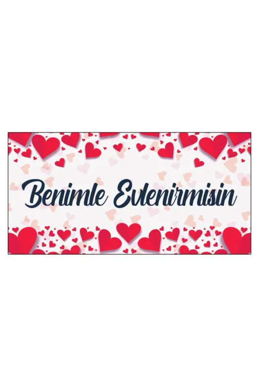 HEDİYEBULAL Benimle Evlenirmisin Afiş Branda 200X100Cm Zogb-103