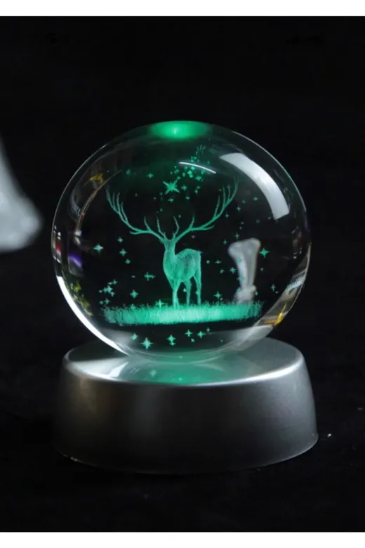 hediyeligimcom Geyik1 Led Işıklı Satürn Küre