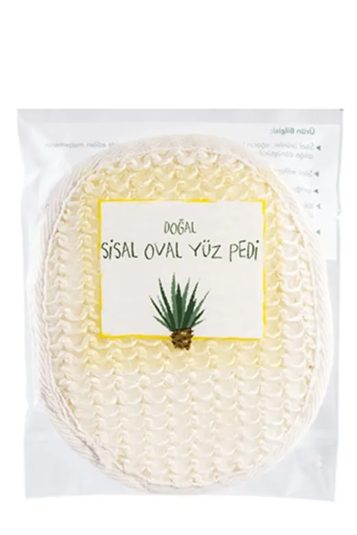 HeiN 8693233362492580 Organik Yüz Pedi Doğal Peeling Kabak Lifi Yüz Temizleme Pedi Banyo Hamam Kesesi Sisal Ped