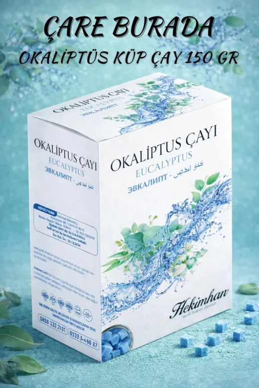 Hekimhan Okaliptus Çayı 3 lü 3 Kutu Okaliptus Çayı Küp Şeker Şeklinde Okaliptus Çayı Kış Çayı Okaliptus Küpü