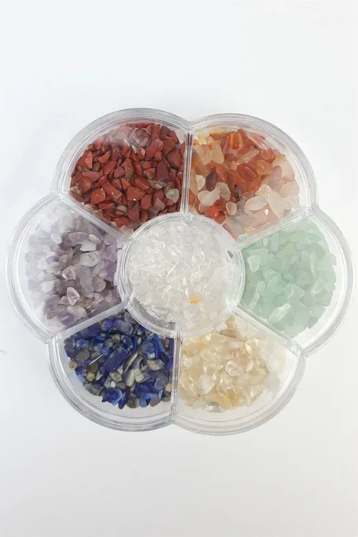 Helsinki Accessories HLSK-7CKRST101 7 Çakra Doğal Taş Özel Stand Set Helsinki