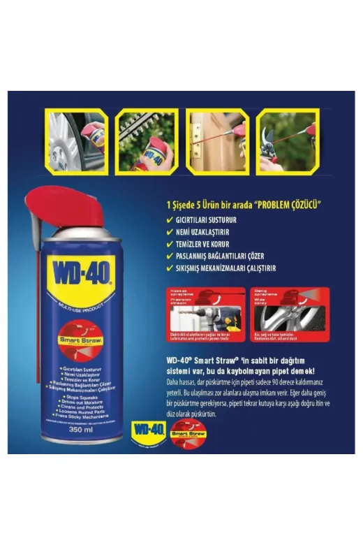 Henkel P1091151S8169 Wd 40 Smart Straw Pas Sökücü Yağlayıcı 350 Ml