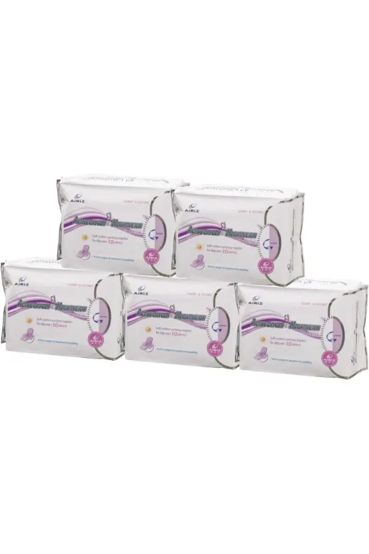 Hepta Collection SHT57025683 Tiens Airiz Gündüz 10Lu Hijyenik Kadın Pedi (5 Paket, 50 Adet)