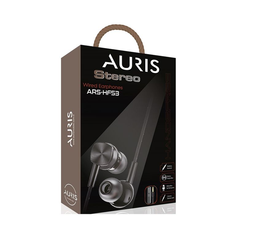 hf5353 Auris Ars-Hf53 Mikrofonlu 3.5Mm Kumandalı Kulakiçi Kulaklık