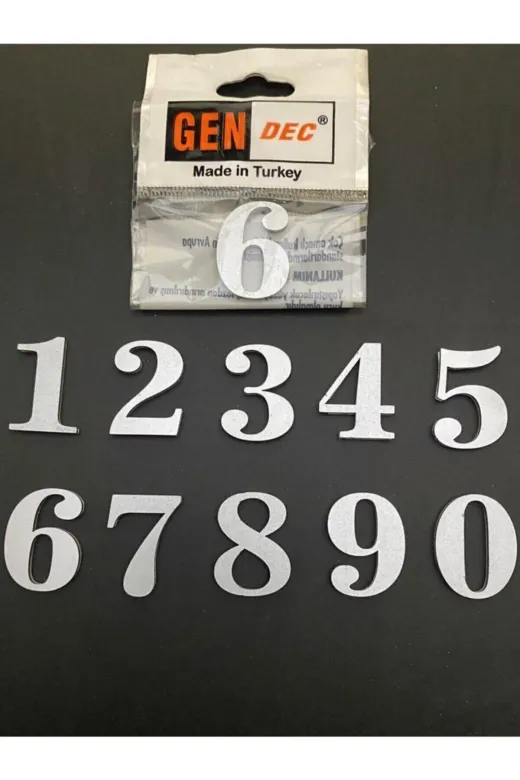 Hırdavat GEN103-1 Kapı Numarası 3 Cm No:1 Kendinden Yapışkanlı Numara 534 403 27 77