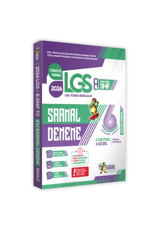 Hızlı Tosbik Yayınları LGS6lıHTSSarmalDNM 2026 8.sınıf Yeni Sistem Lgs İlk Dönem Konularını Kapsayan Sarmal 6Lı Deneme Paketi Dijital Çözümlü