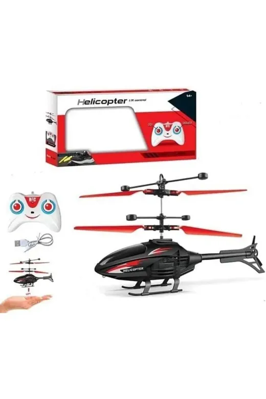 HK GİFT SHOP hk 5456498 El Sensörlü Helikopter Uzaktan Kumandalı Şarjlı Drone 20Cm