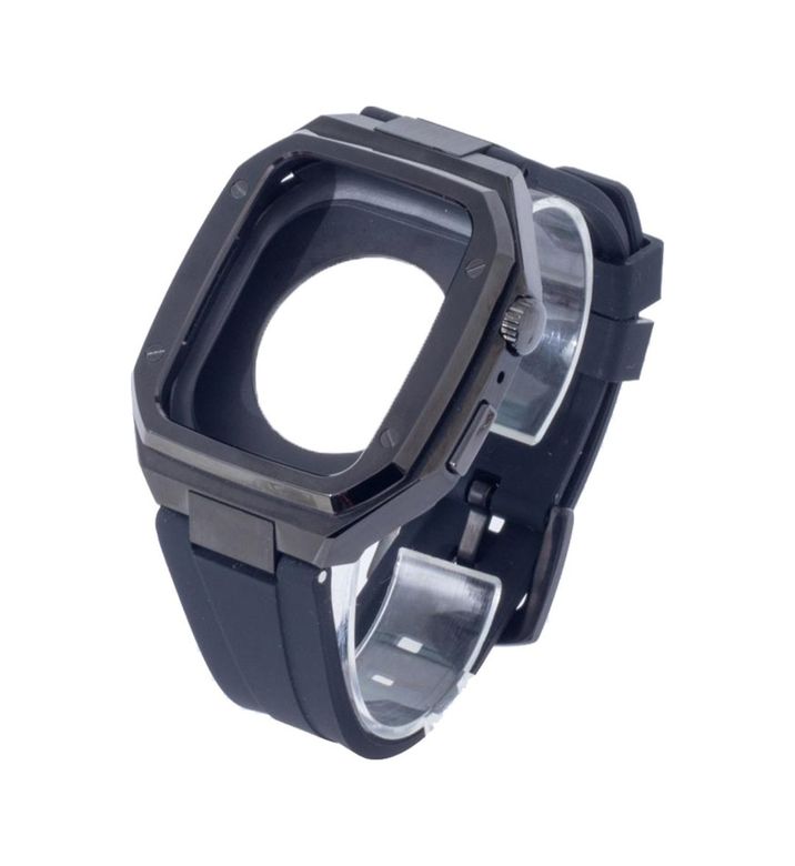 Hobibahçem 126712806 Watch 45Mm Kr402 Metal Kasa Silikon Kordon - Siyah Diğer