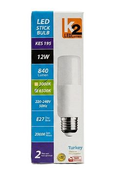 Hobibahçem BZTHTK000423-BLN K2 E27 12W Stıck Beyaz Led Ampul