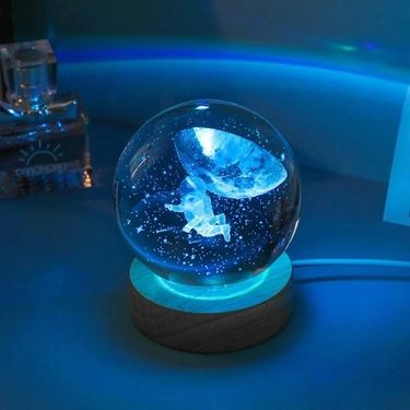 Hobibahçem MEY02562741423707-BLMY Mey İthalat Renk Değiştiren Astronot Tasarımlı Cam Küre Çok Renkli