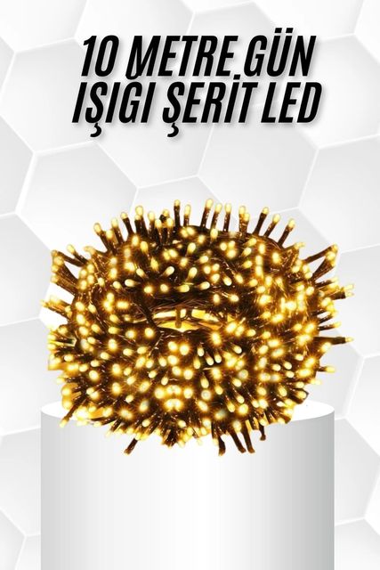 Hobibahçem MEYTDUCZ10MLEDIŞIKGÜNIŞIĞI1-1-BLMY Mey İthalat 10 Metre Led Işık Gün Işığı Her Ortama Uygun Ampüllü Çok Renkli
