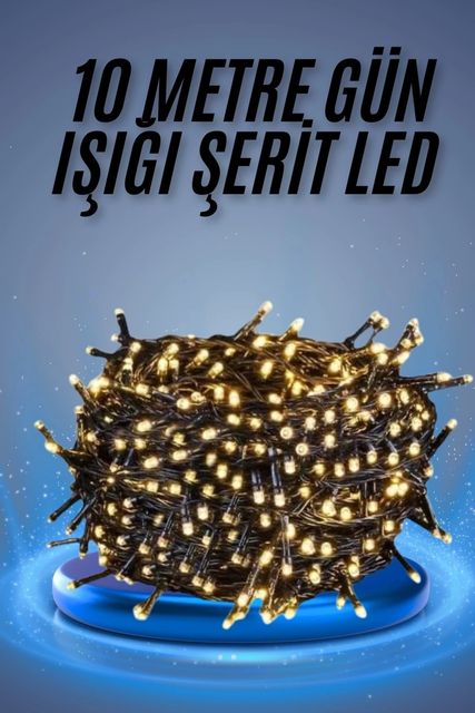 Hobibahçem MEYTDUCZ10MLEDIŞIKGÜNIŞIĞI2-BLMY Mey İthalat Led Işık Ağaç Süsleme Ampüllü Dekoratif Aydınlatma 10 Metre Gün Işığı Çok Renkli 99594192