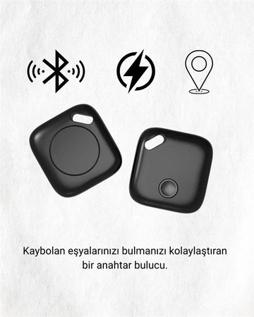 Hobibahçem MEYTDUCZZZAİRTAG-BLMY Mey İthalat Bluetooth Destekli Akıllı Takip Cihazı Mobil Uygulama Kontrollü Kaybolan Eşyalar İçin Konum Bulma Teknolojisi