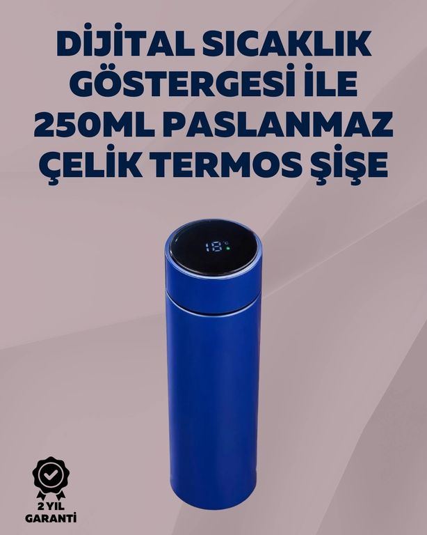 Hobibahçem MEYTDUCZZZDERECELİTERMOS-1-BLMY Mey İthalat Yüksek Isı Korumasına Sahip Taşınabilir Çelik Termos Çok Renkli