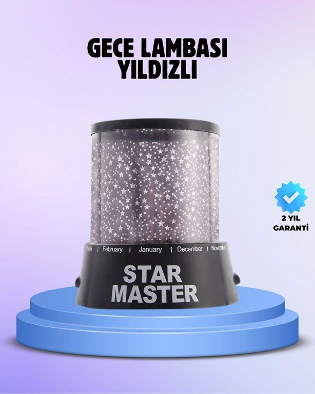Hobibahçem MEYTDUCZZZMİNİSTARPROJEKTÖR-2-BLMY Mey İthalat Odayı Yıldızlarla Dolduran Galaxy Efektli Led Projektör Işık Çok Renkli