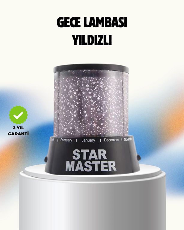 Hobibahçem MEYTDUCZZZMİNİSTARPROJEKTÖR-3-BLMY Mey İthalat Renk Değiştirmeli Led Yıldız Projektör Parti Ve Gece Lambası Çok Renkli