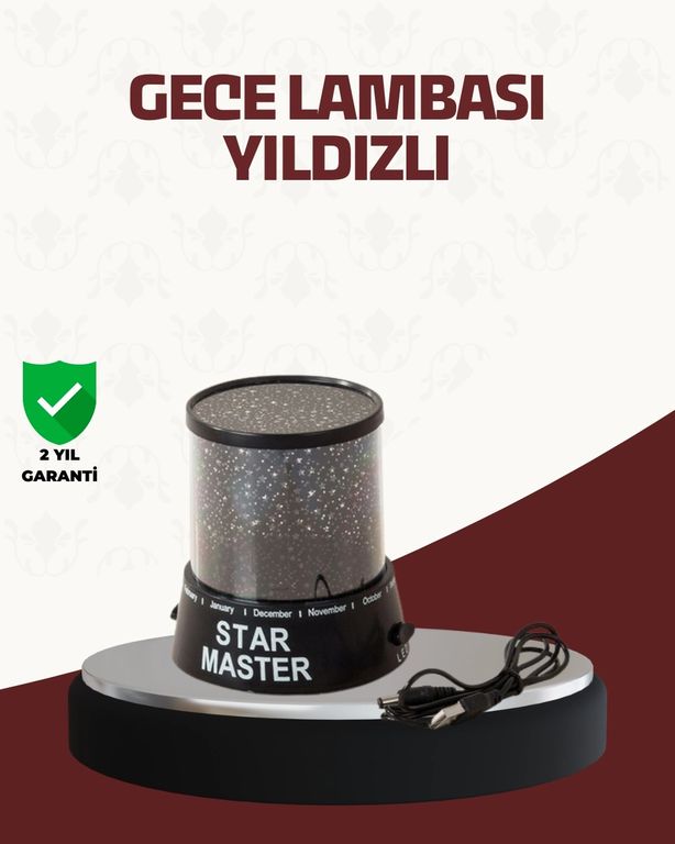 Hobibahçem MEYTDUCZZZMİNİSTARPROJEKTÖR-4-BLMY Mey İthalat Galaxy Efektli Led Projektör Taşınabilir Yıldız Gece Lambası Çok Renkli