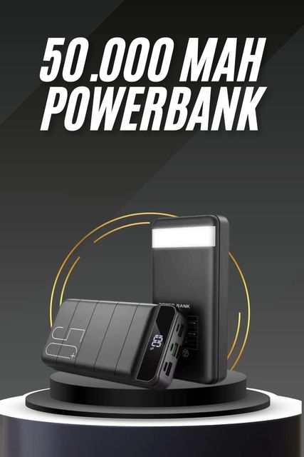 Hobibahçem MEYTDUUCZ50000MAHPOWERBANK2-BLMY Mey İthalat 50.000 Mah Led Dijital Göstergeli Usb Çıkışı Powerbank Çok Renkli