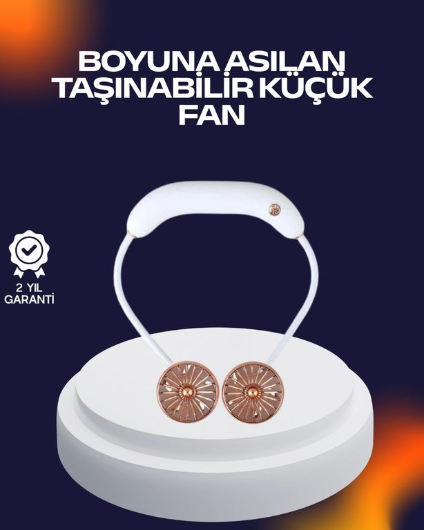 Hobibahçem MEYTDXUCZB135BOYUNVANTİLATÖR-3-BLMY Mey İthalat Usb Şarjlı Katlanabilir Mini Boyun Fanı 1 3 Saat Kullanım