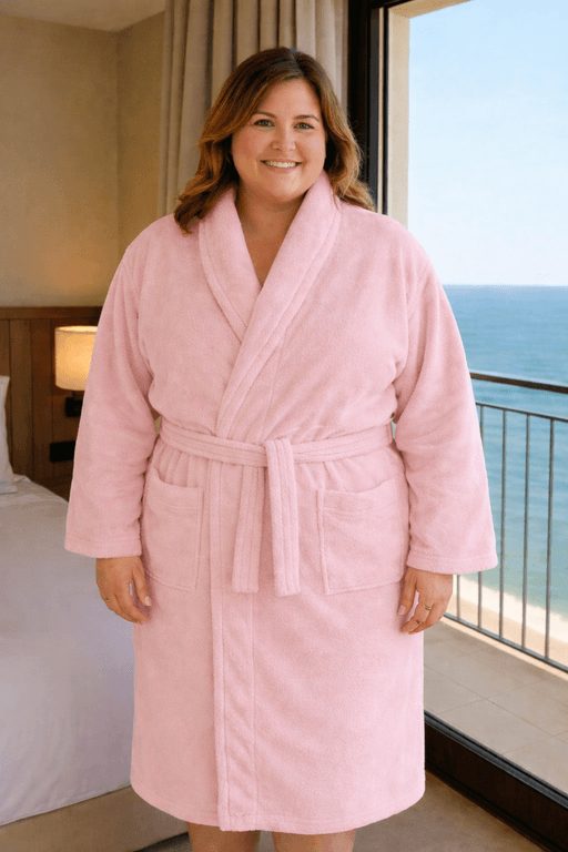 Home Collection Kaya Lux Bornoz battal XXXL pembe