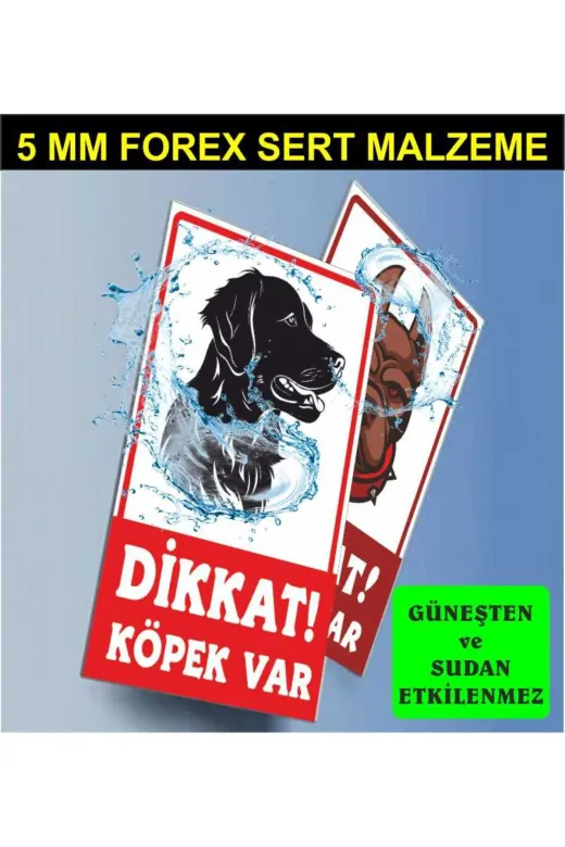 Home LV02 Dikkat Köpek Var Uyarı İkaz Ve Yönlendirme Levhası 21X30 Cm.