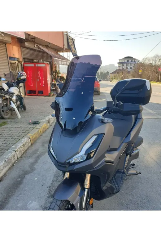Honda Adv 350 Ön Cam 2023-2026 Model 60cm Siyah Renkli 4mm ORTA BOYLU