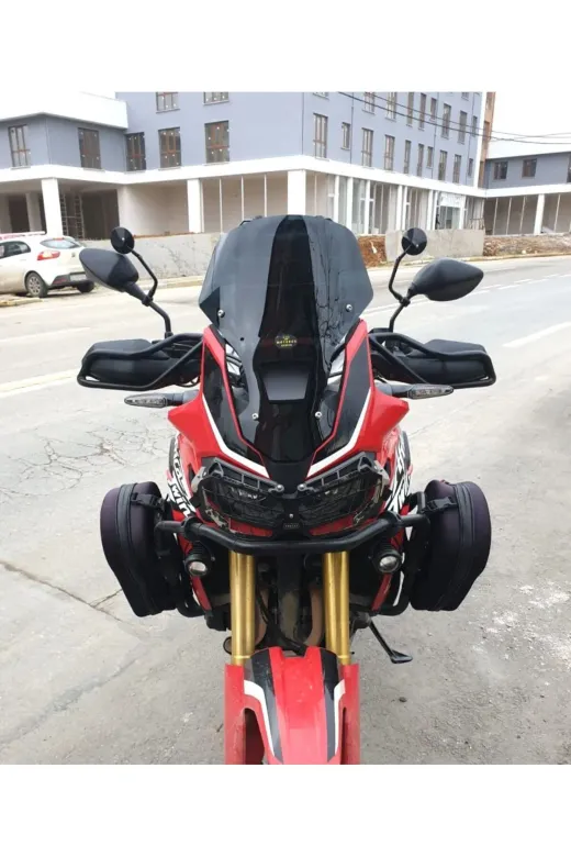 Honda Africa Twin CRF 1000 Ön Cam 2016-2020 Model 45cm Siyah Renkli 4mm SPORTİF