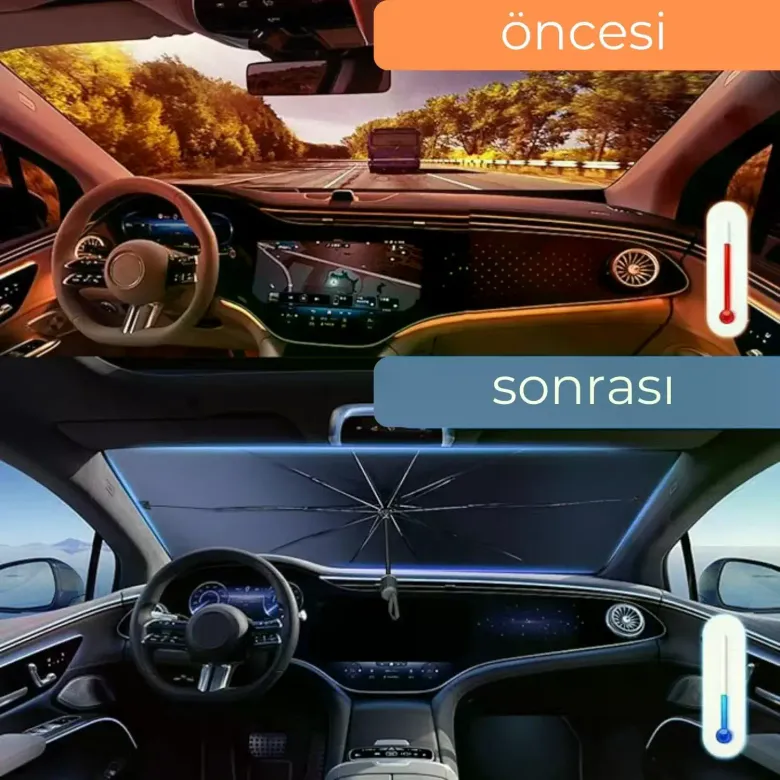 Honda City, Opel Astra, Peugeot 308, Citroen C4, Fiat Linea Uyumlu Oto Şemsiye