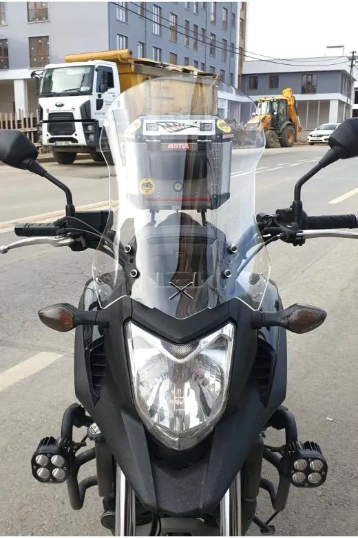 Honda NC 700 750 X Ön Cam 2012-2015 Model 59cm Şeffaf Renkli 4mm UZUN