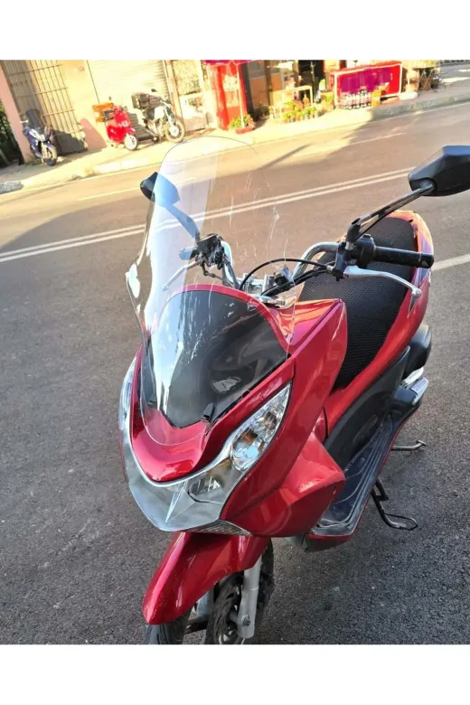 Honda PCX Ön Cam 2011-2013 Model 59cm Şeffaf Renkli ORTA BOYLU