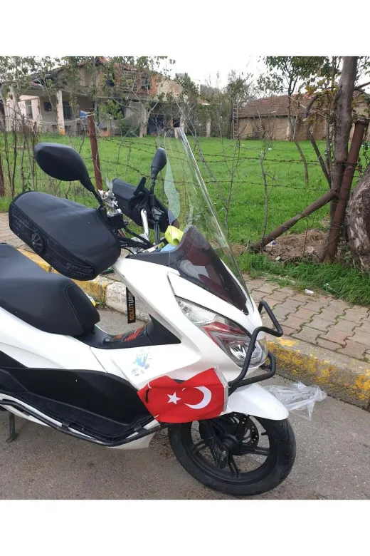 Honda PCX Ön Cam 2014-2017 Model 65cm Şeffaf Renkli 4mm ORTA BOYLU