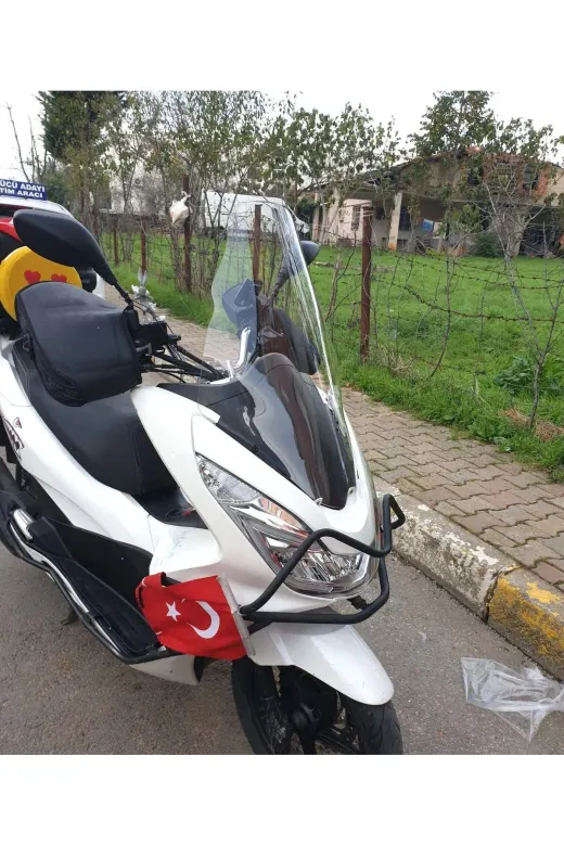 Honda PCX Ön Cam 2014-2017 Model 65cm Şeffaf Renkli 4mm ORTA BOYLU