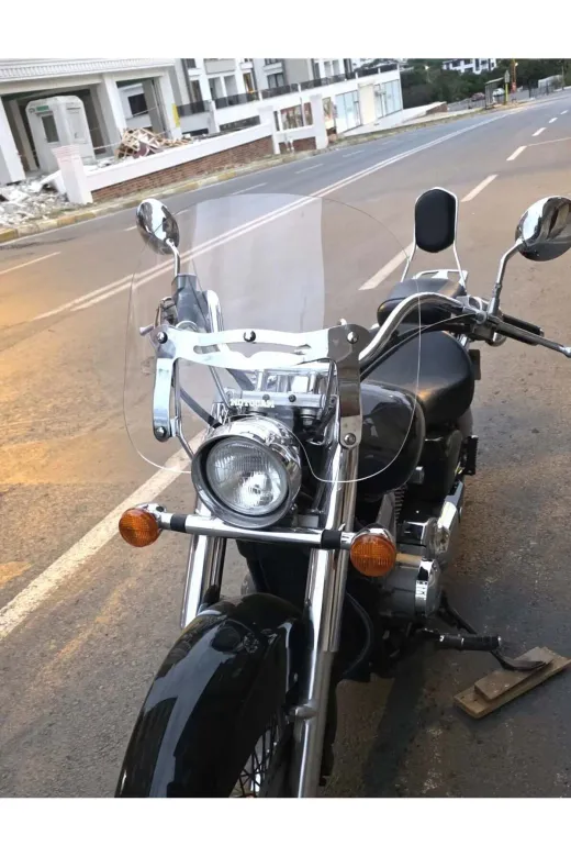 Honda Shadow 750 Ön Cam 1999-2010 Model 45cm Şeffaf Renkli 4mm APARATSIZ