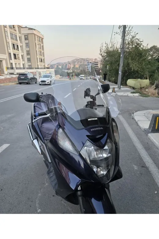Honda Silverwing SWT 400 Ön Cam 2006-2009 Model 68cm Şeffaf Renkli 4mm ELCİKLİ