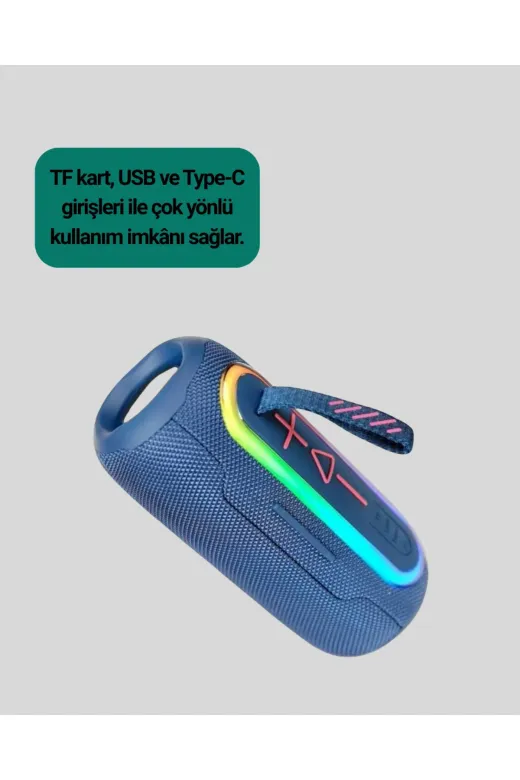 Hsc bilişim klt8912733107098 Yüksek Ses Kaliteli Kablosuz Hoparlör Led Işıklı