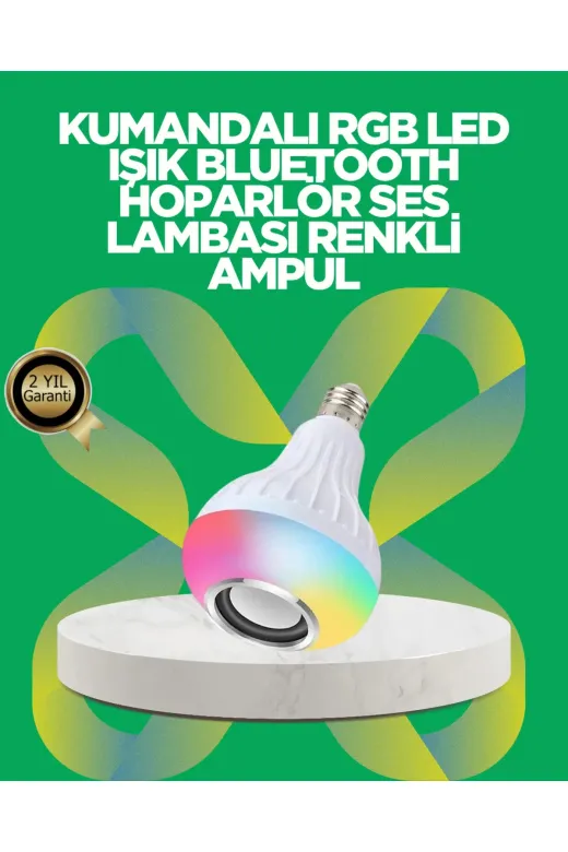 Hsc bilişim klt8912733119916 Bluetooth Hoparlörlü Led Ampul – 12W Enerji Tasarruflu