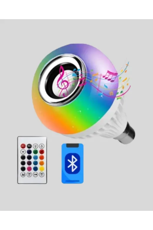 Hsc bilişim klt8912733119916 Bluetooth Hoparlörlü Led Ampul – 12W Enerji Tasarruflu