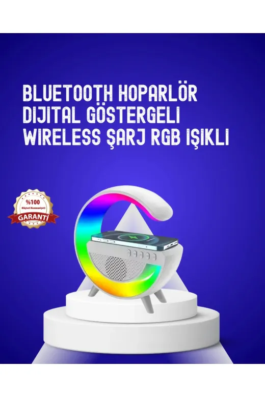 Hsc bilişim klt8912733145373 13 Renk Seçenekli Kablosuz Şarj Cihazlı Led Lamba
