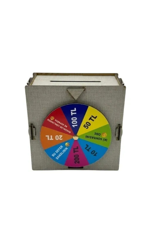 Hsc bilişim klt8912733173017 Çarkıfelek Konseptli Ahşap Birikim Kumbarası