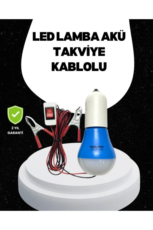 Hsc bilişim klt8912733187106 Araç Akü Bağlantılı 12V Led Ampul Pratik Işık Çözümü