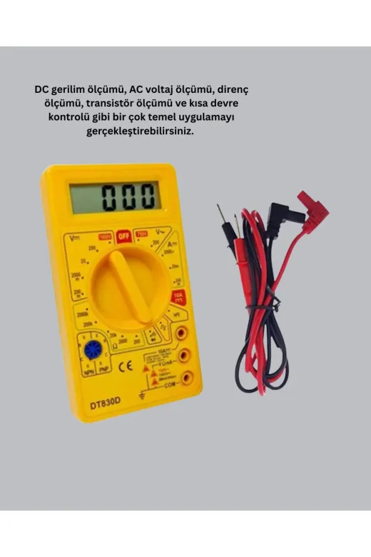 Hsc bilişim klt8912733242379 Dijital Multimetre Ölçü Aleti Ac Dc Ölçüm Ve Lcd Ekranlı