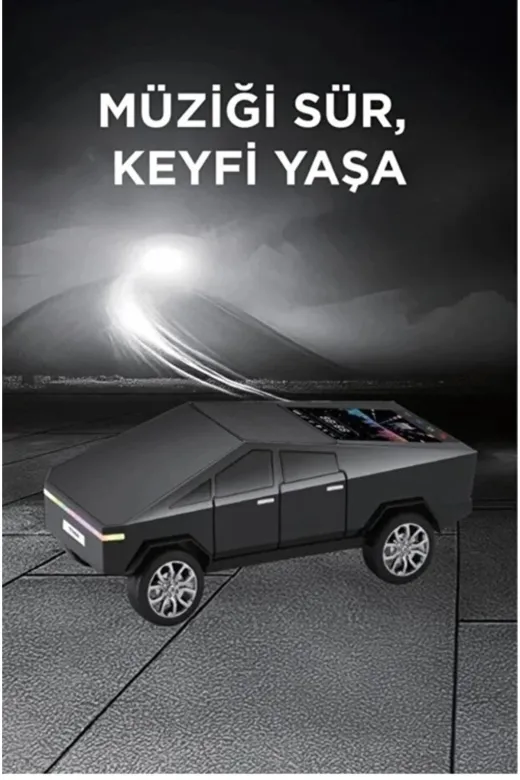 Hsc bilişim klt8912733282573 D68 Cyber Model Araba Tasarımlı Bluetooth Hoparlör 15W Güçlü Ses Rgb Led /tws/usb Siyah